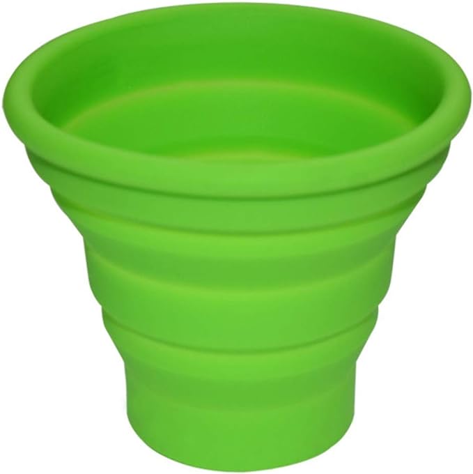 Silicone Collapsible Travel Cup for Outdoor Camping and Hiking (1 Pack) (Green)