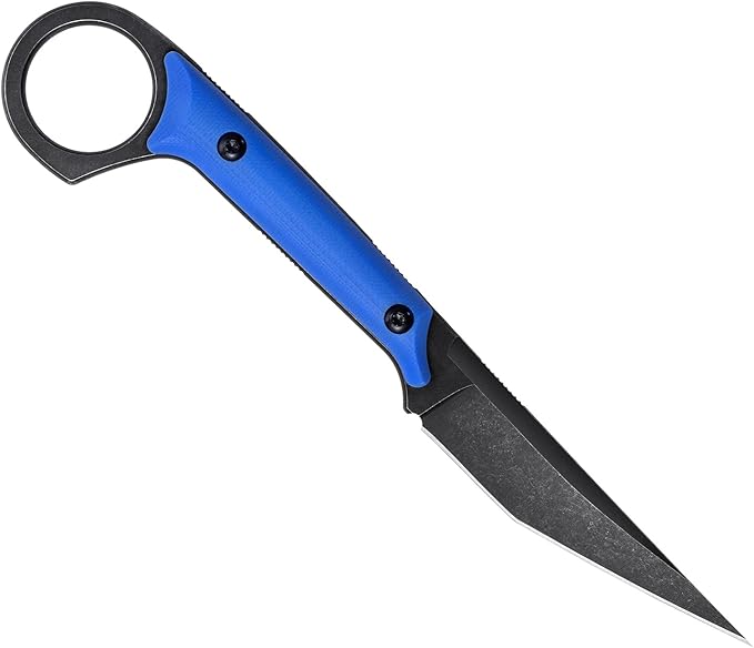 KS527 Fixed Blade Knife, D2 Blade G10 Handle for Men Women, with Kydex Sheath, Utility Knife for EDC Survival Hiking Camping Outdoor Everyday (Blue)