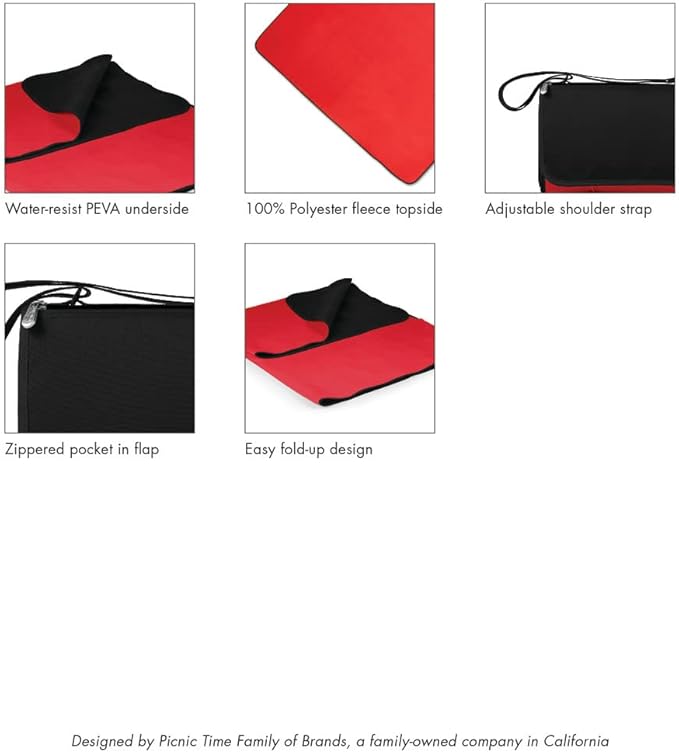 PICNIC TIME NFL Unisex-Adult NFL Blanket Tote Outdoor Picnic Blanket