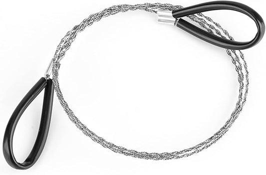 Steel Wire Saw Scroll, Outdoor Emergency Travel Saw Scroll 31.5 Inch Steel Wire Scroll, Emergency Travel Camping Survival Tool