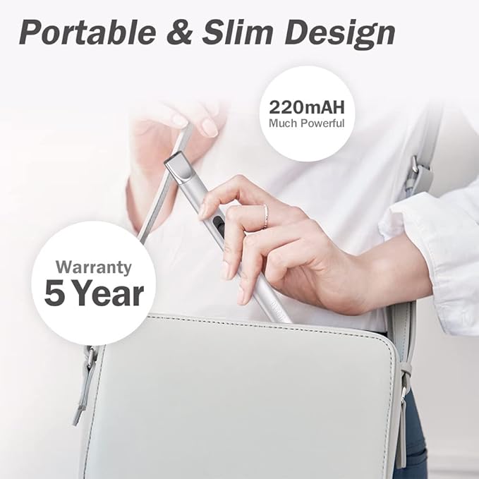 Candle Lighter, Electric Lighter Rechargeable USB Lighter, Arc Windproof Flameless Plasma Lighter Long Stick with Rope and Ring, No Butane Fluid, Perfect for Candle BBQ Camping Kitchen Stove, Silver