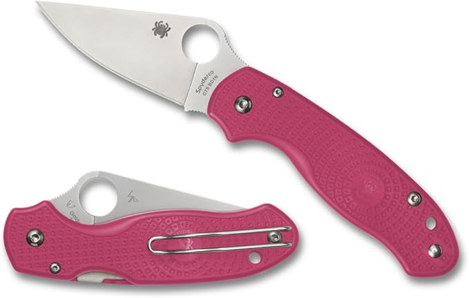 Spyderco Knives Para 3 Lightweight C223PPN Pink FRN CTS-BD1N Steel Pocket Knife