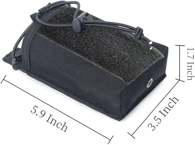 Tactical Radio Holder Molle Radio Pouch Case Heavy Duty Radios Holster Bag for Two Ways Walkie Talkies Adjustable Storage