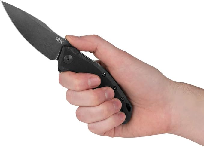 Zero Tolerance 0350 Folding Pocket Knife; 3.25” S30V Stainless Steel Blade with Black Tungsten DLC Finish; Textured G-10 Handle Scales, SpeedSafe Assisted Opening, Liner Lock, Quad-Mount Clip; 6.2 OZ.
