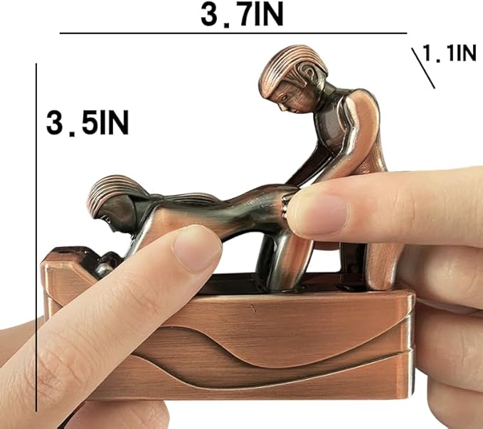 Retro Red Bronze Windproof Flame Adjustable Lighters,Cool,Jet Torch Flame Lighters,Butane Refillable Torch,BBQ Candles Camping (No Butane Fuel) (q1)