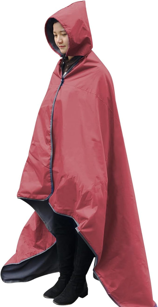 DUKUSEEK Camping Blankets for Cold Weather, Waterproof Blankets for Adult, Large (79"x 59"), Portable, Wearable, Warm for Outdoor Camping, Picnic, Stadium, Sports, Beach, Concerts, Car, Dogs, Travel