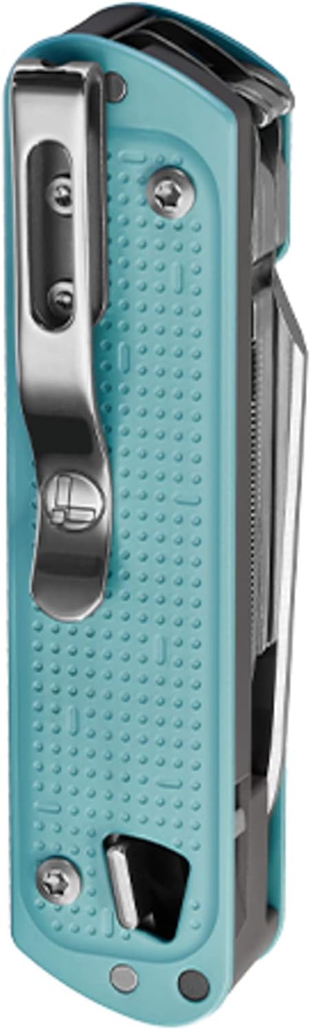 LEATHERMAN, FREE T4 Multitool and EDC Knife with Magnetic Locking and One Hand Accessible, Made in The USA, Stainless, Arctic