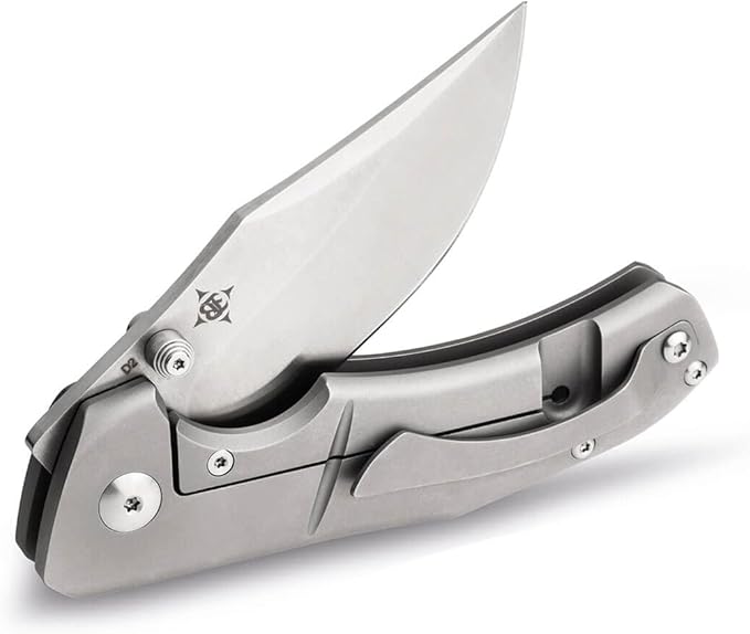 Boker Plus Jive - knife with titanium handle scales - folding knife with D2 blade - small knife with clip