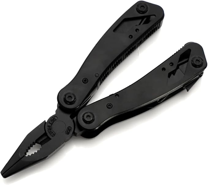 All In One Tool ToolMultitool Needle Nose Plier, Stripper, Wire Cutter,Bottle Opener,Can Lifter,Cross Screwdriver, Screwdriver,Slotted Screwdrive for Outdoor, Survival, Camping, Hunting and Hiking