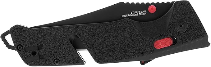 SOG Trident at Ambidextrous Professional Partially Serrated Folding Knives | Heat-Treated CRYO D2 Stainless Steel Blade