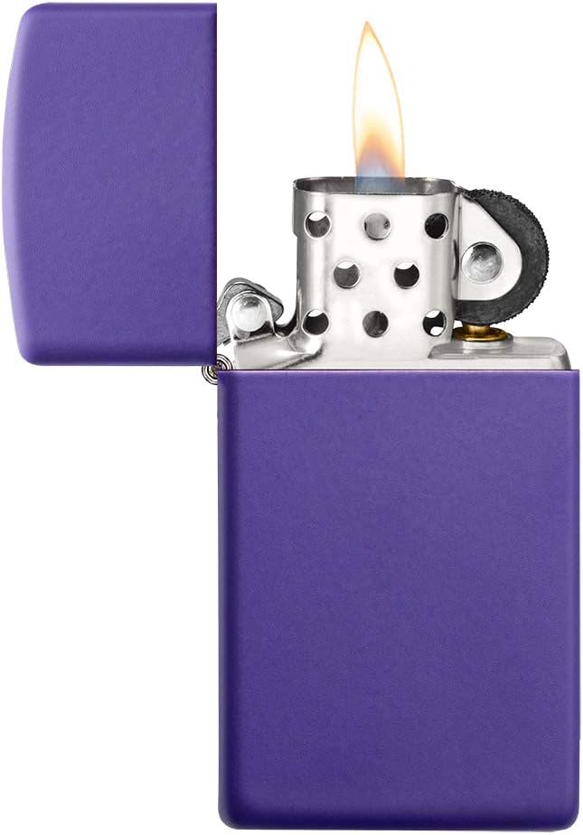Zippo Slim Purple Matte Pocket Lighter