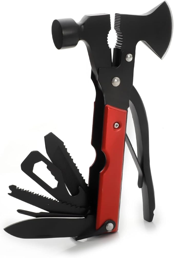 All In One Tool 13-in-1 Multi-tool with Needle Nose Plier, Stripper, Wire Cutter,Bottle Opener,Can Lifter,Trumpet Screwdriver,Cross Screwdriver for Outdoor, Survival, Camping, Hunting and Hiking