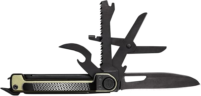 Gerber Gear Armbar Scout 7-in-1 Multi-tool - 2.5" Plain Edge Blade, Hammer, Scissor, Saw - EDC Gear and Equipment - Green