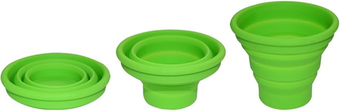 Silicone Collapsible Travel Cup for Outdoor Camping and Hiking (1 Pack) (Green)