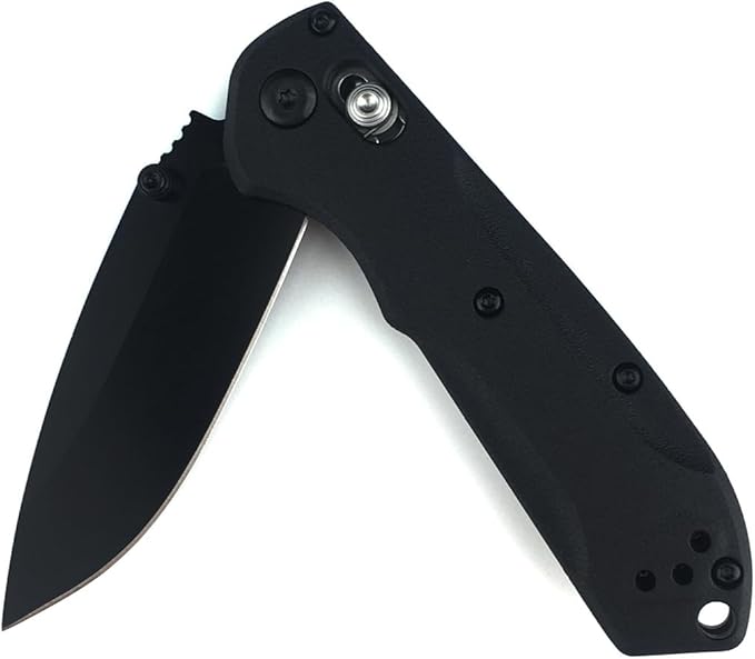 HUAAO 7in Manual Open Pocket Knife, Axis Lock Knife with 2.8in 8Cr13Mov Steel Blade Glass-Filled Nylon Handle, EDC Folding Knife with Clip for Camping Hunting