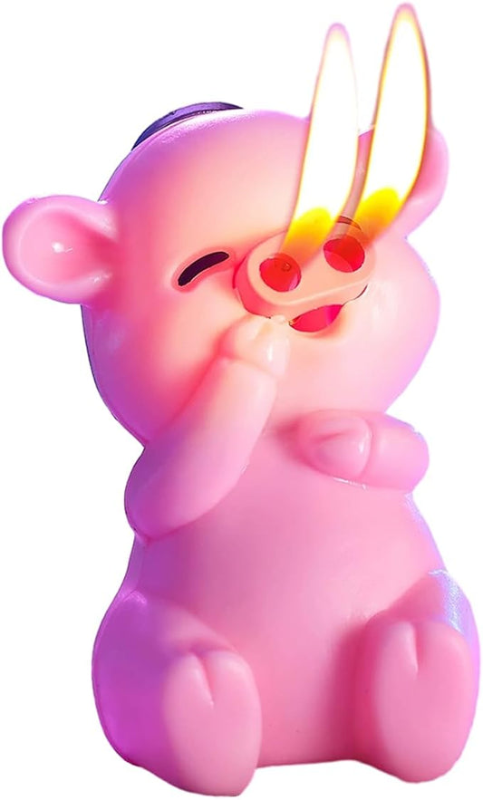 Cute Cartoon Animal Lighter Butane Refill, Pretty Aesthetic, Unique for Women Candles Gifts Camping BBQ (No Butane Fule) (25#)