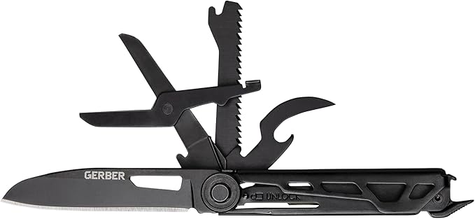 Gerber Gear Armbar Scout 7-in-1 Multi-tool - 2.5" Plain Edge Blade, Hammer, Scissor, Saw - EDC Gear and Equipment - Green