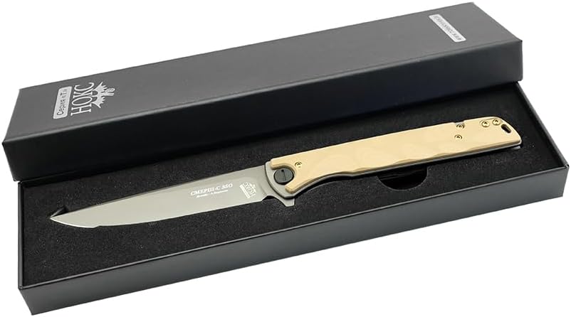 HOKC NOKS EDC camping folding knife Smersh-S | 350-100401 (Gray, Brown)