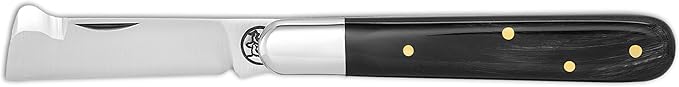 Due Buoi Grafting Knife 203C BUFALO Horn Handle. (Professional Knife NOT an EDC Pocket Knife)