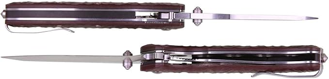 SRM SANRENMU 1006 NEW Pocket Folding Knife 14C28N Blade Flipper Ball Bearing Outdoor Camping Survival Tool EDC (Brown)