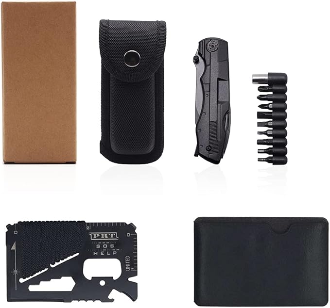 Portable Multitool Pocket Knife,Survival Equipment,Multi Tool father's day Gifts ,Folding Utility Pliers Set, Multipurpose for Fishing, Car, Travel, Hiking, Camping Accessories