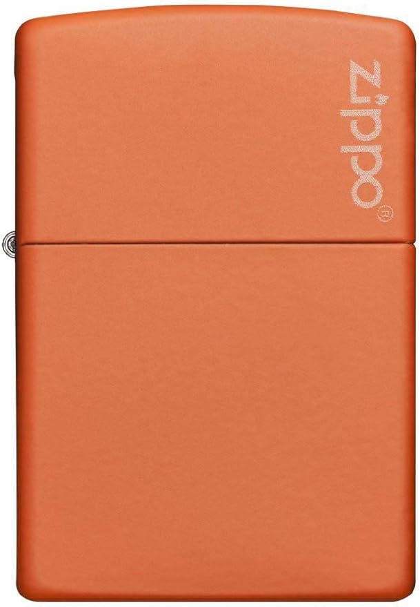 Zippo Classic Orange Matte with Logo Pocket Lighter