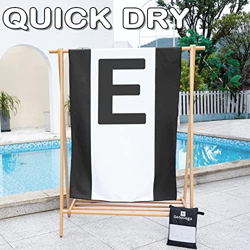 Genovega Oversized Monogrammed Microfiber Beach Towels Sandproof Compact for Men Women