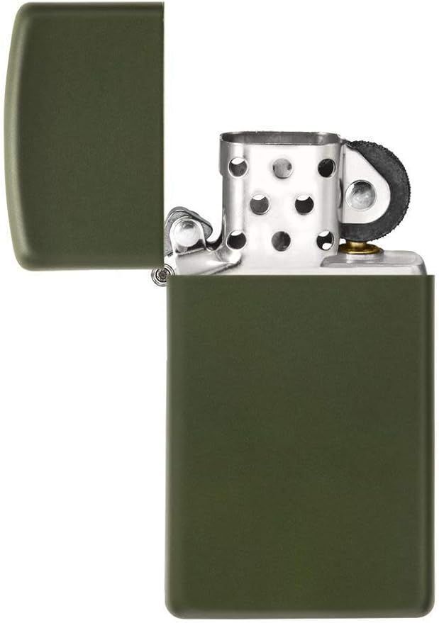 Zippo Slim Green Matte Pocket Lighter