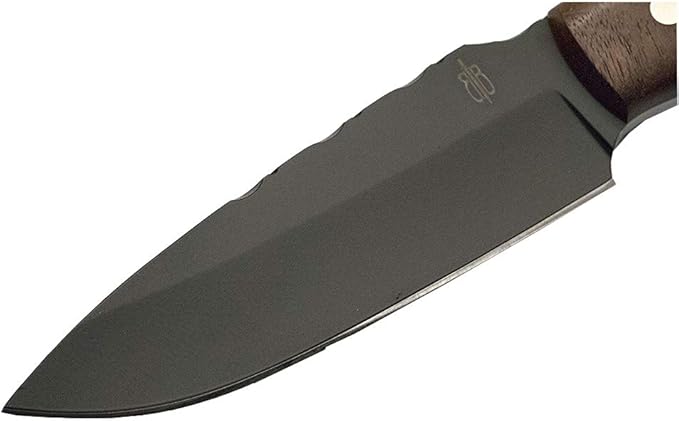 BucknBear Custom Handmade Fixed Blade Tactical Hunting Knife (Burl Wood Handle)