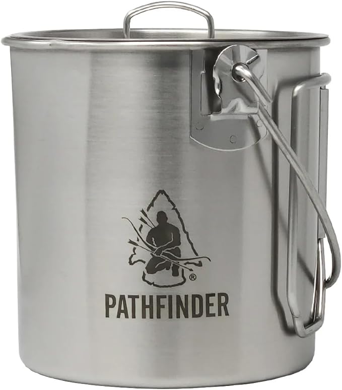 The Pathfinder School Stainless Steel Bush Pot and Lid Set