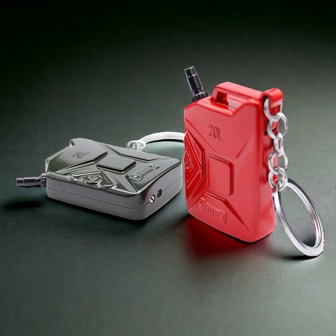 Cool Keychain Lighter, Butane Torch Refillable Lighter, Creative Novelty Lighter, Soft Flame Lighter, Unique Men's Gift Lighter, Birthday Candle Camping Accessory Lighter (No Butane Fuel) Red