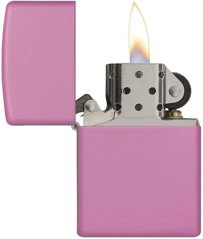 Plain Pink Matte Zippo Lighter