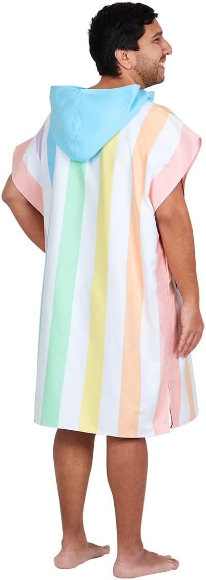 Dock & Bay Adult Poncho - Hooded Towel with Deep Pockets, Changing Robe - Quick Dry - Compact, Lightweight - Includes Bag