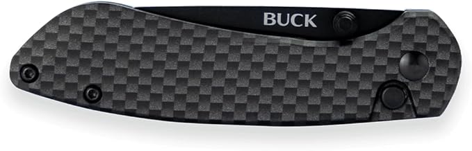 Buck Knives Mini Sovereign Button Lock Pocket Knife, Carbon Fiber