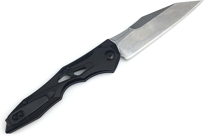 HUAAO Assisted Opening Knife, Pocket Knife with 3.4’’ 8Cr13Mov Steel Blade Aluminum Handle, EDC Camping Folding Knife with Clip for Hunting Fishing