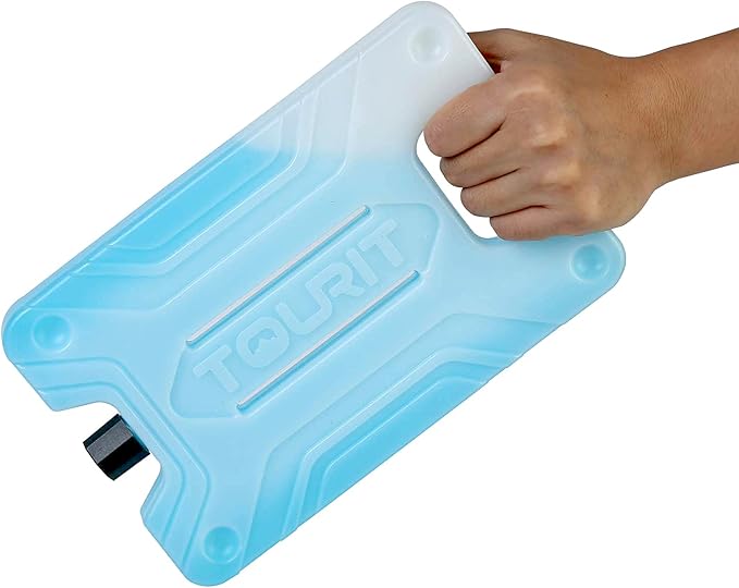 TOURIT Ice Pack for Lunch Box-8.75” x 5.5”-Reusable Long Lasting for Lunch and Cooler Bag-Camping, Beach, Picnics, Fishing and More