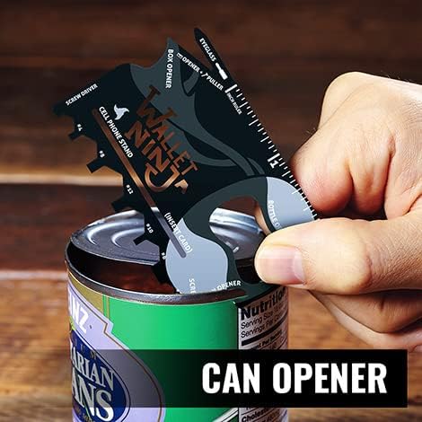 Wallet Ninja Multitool Card – 18 in 1 Credit Card Size Multi-Tool for Quick Repairs, EDC Survival Gear, Bottle Opener, Camping – Cool Gadget and Stocking Stuffer – Black (5)