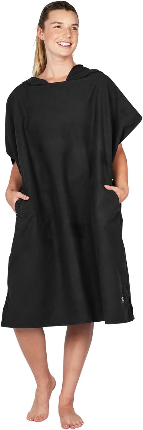 Dock & Bay Adult Poncho - Hooded Towel with Deep Pockets, Changing Robe - Quick Dry - Compact, Lightweight - Includes Bag