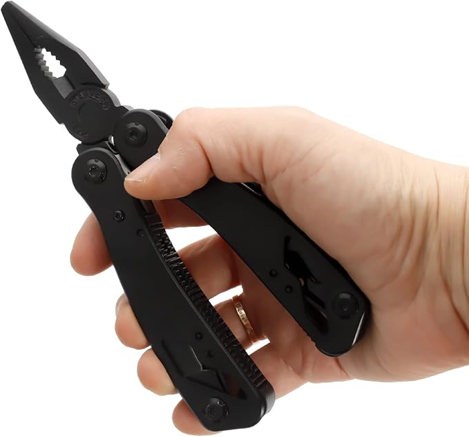 All In One Tool ToolMultitool Needle Nose Plier, Stripper, Wire Cutter,Bottle Opener,Can Lifter,Cross Screwdriver, Screwdriver,Slotted Screwdrive for Outdoor, Survival, Camping, Hunting and Hiking