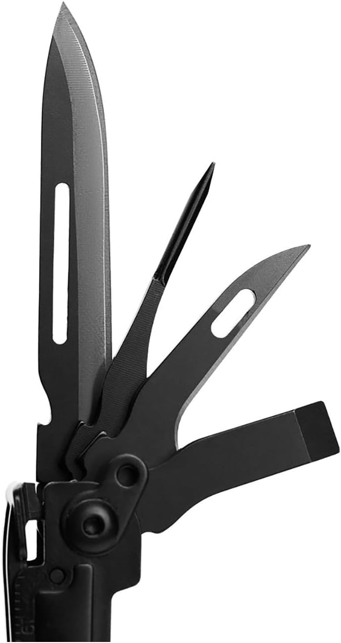 SOG PowerAccess Well-Rounded One-Handed Lightweight Daily Pocketable Stainless Steel Multi-Tool for Backcountry| 18 Tools, Black