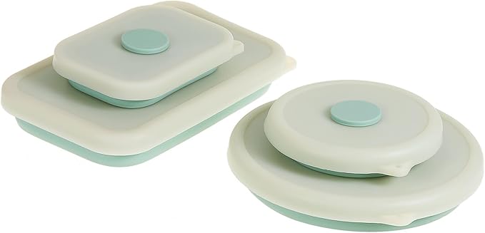 Collapsible Bowls for Camping(41oz,100% Food-grade Silicone Bowl with Lid Free BPA,Folding Mixing Bowls for Travel,RV storage,Leftovers,Swell Salad Bowl Kit