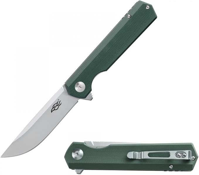 Firebird GANZO FH11S-GB Pocket Folding Knife D2 Steel Blade G10 Anti-Slip Handle with Clip Hunting Fishing Camping Gear Outdoor Folder EDC Pocket Knife (Green)