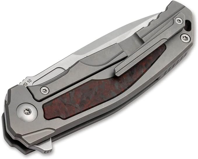 Boker Plus Aphex Mini Manual Pocket Knife Frame Lock and Titanium Scales Inlayed, Designed by Lucas Burnley