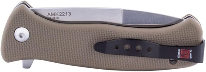 Al Mar Mini SERE 2020 Linerlock Assisted Tan Folding Pocket Knife Serrated