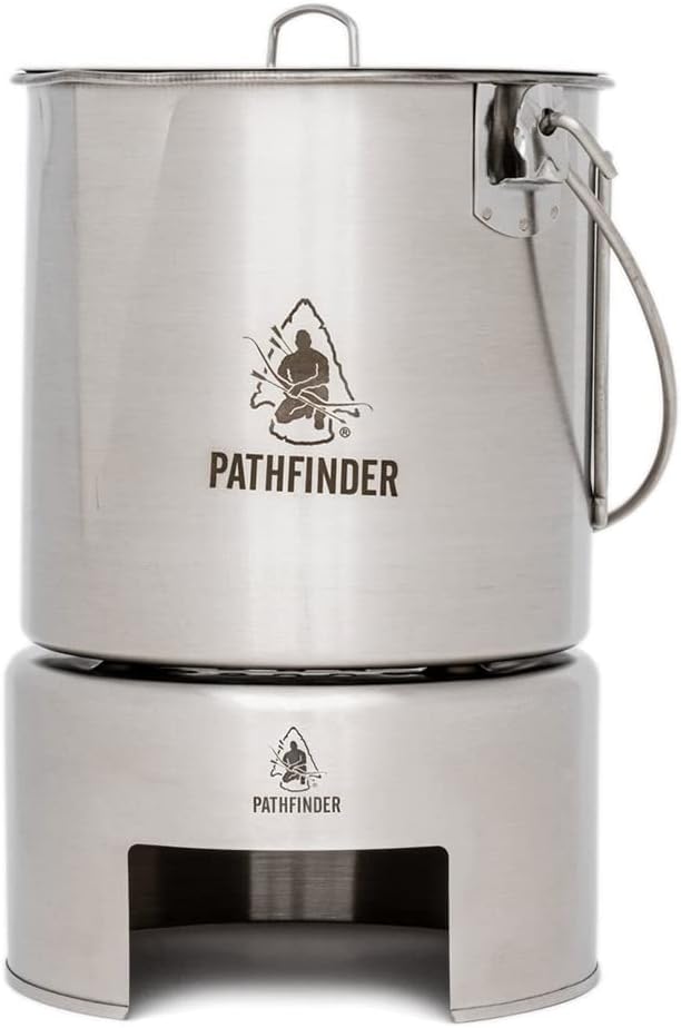 The Pathfinder School Stainless Steel Bush Pot and Lid Set