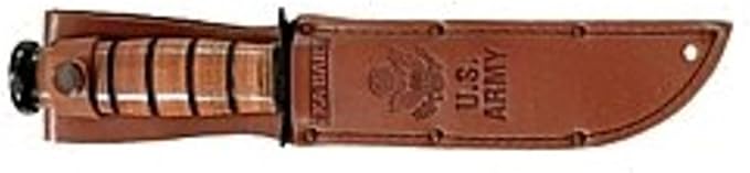 KA-BAR US Army, 7 in., Leather Handle, ComboEdge, Nylon Sheath