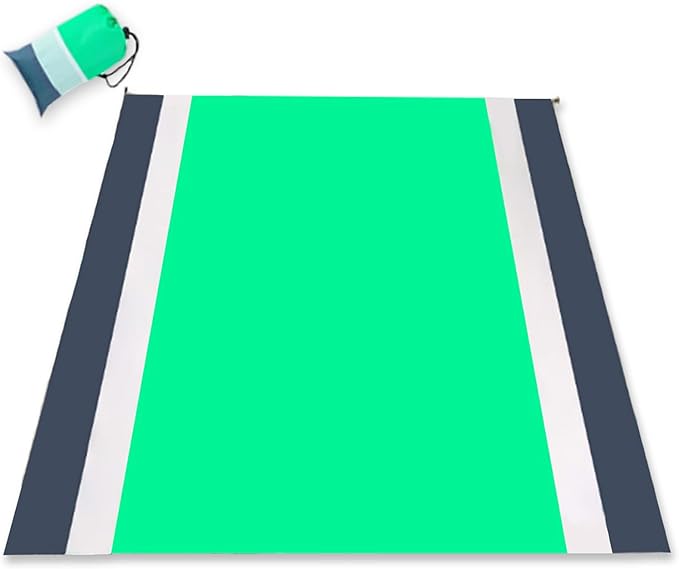 PY SUPER MODE Beach Blanket Waterproof Sandproof, Extra Large 78''× 82'' Beach Mat for 4-7 Adults, Lightweight & Portable Picnic Blankets for Camping, Traveling, Hiking