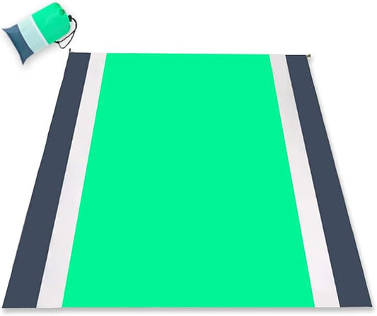 PY SUPER MODE Beach Blanket Waterproof Sandproof, Extra Large 78''× 82'' Beach Mat for 4-7 Adults, Lightweight & Portable Picnic Blankets for Camping, Traveling, Hiking