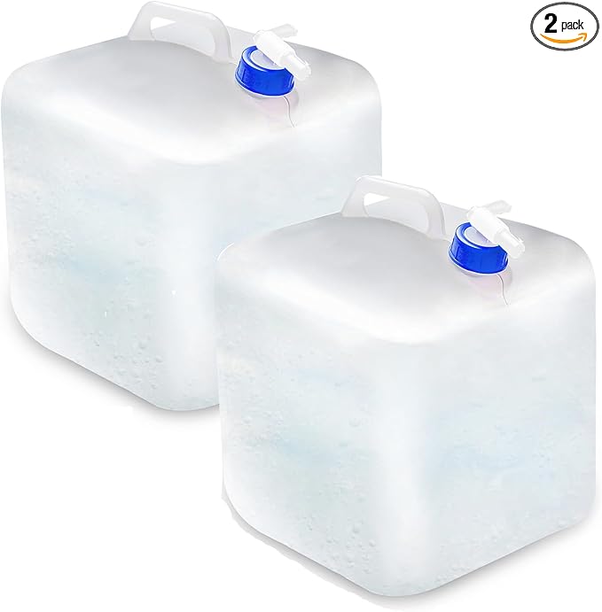2pc 2.6 Gallon Water Bag Water Container, BPA Free Foldable Water Storage Cube for Hiking, Camping, Driking, Outdoors,indoors,Emergency