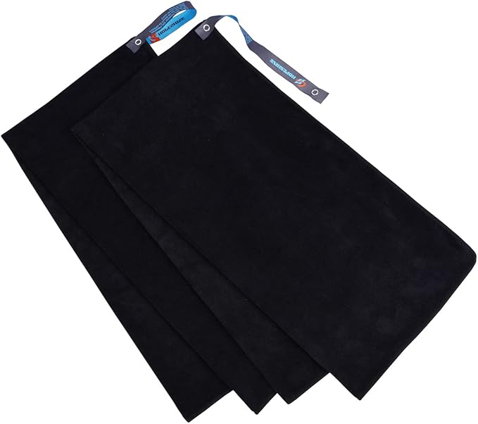 Gym Towels for Men 20inch X 40inch Women Sweat Large Working Out Microfiber Sports Fast Drying Absorbent Compact Camping, Hiking, Backpacking, Yoga, Travel, Exercise 2-Pack Black